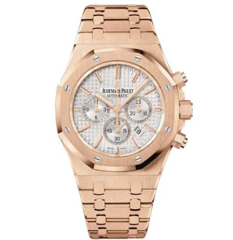 Best Swiss Clone Replica Royal Oak - Rose Gold/White Chronograph